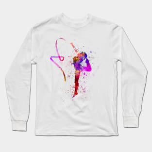 Rhythmic gymnastics in watercolor Long Sleeve T-Shirt